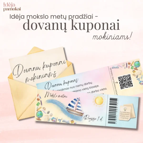 Dovanų kuponai mokiniams