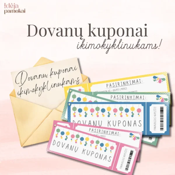 Dovanų kuponai ikimokyklinukams