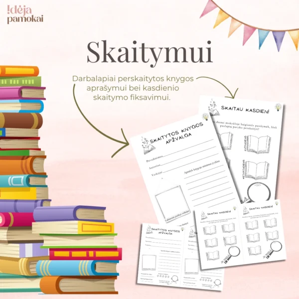 Skaitymo fiksavimui ir knygų aprašymui