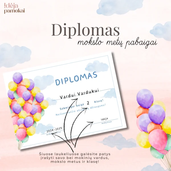 Nominacijos ir diplomas 🎈