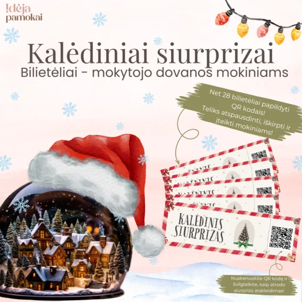 Kalėdinis siurprizas - bilietėliai mokiniams